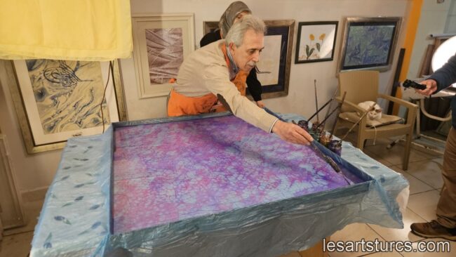 Ebru Marbling Workshop on Fabric - Image 2