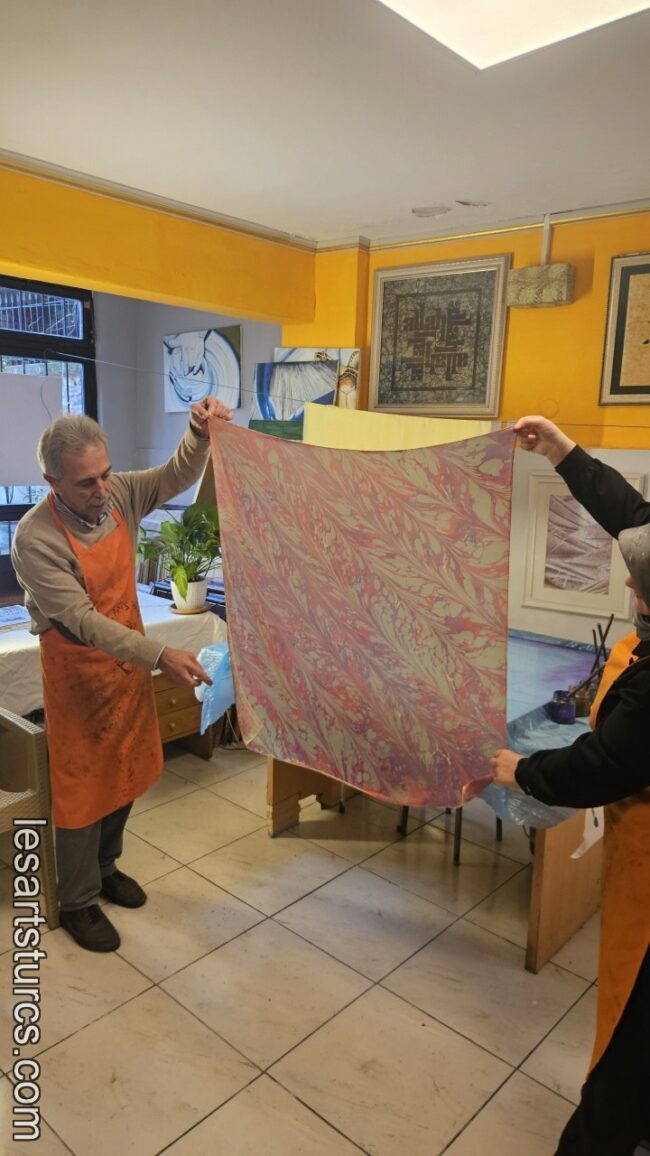 Ebru Marbling Workshop on Fabric - Image 3