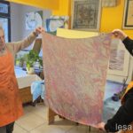 ebru marbling workshop on fabric silk in sultanahmet uskudar istanbul turkiye