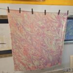 ebru marbling workshop on fabric silk in sultanahmet uskudar istanbul turkiye