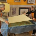 ebru marbling workshop on fabric silk in sultanahmet uskudar istanbul turkiye