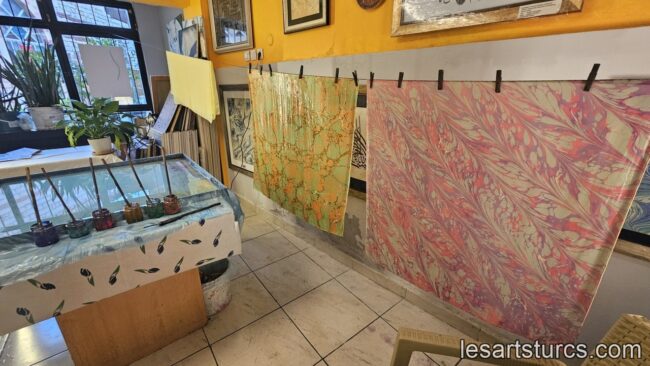 Ebru Marbling Workshop on Fabric