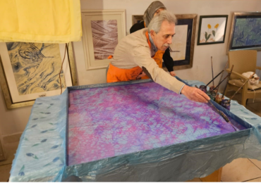 Ebru Marbling Workshop on Fabric